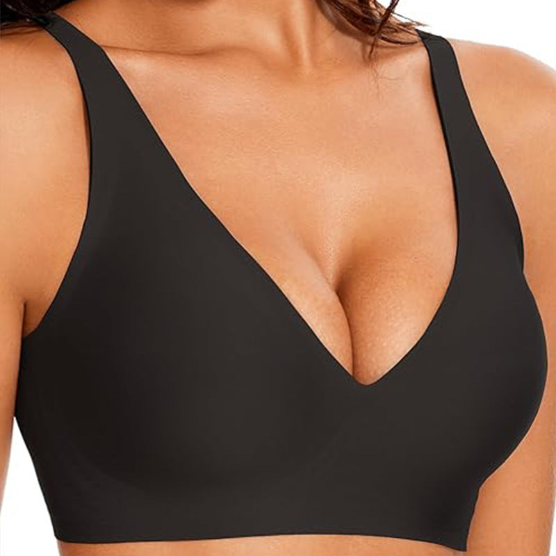 Deep V Push-Up Seamless Wireless Jelly Bra