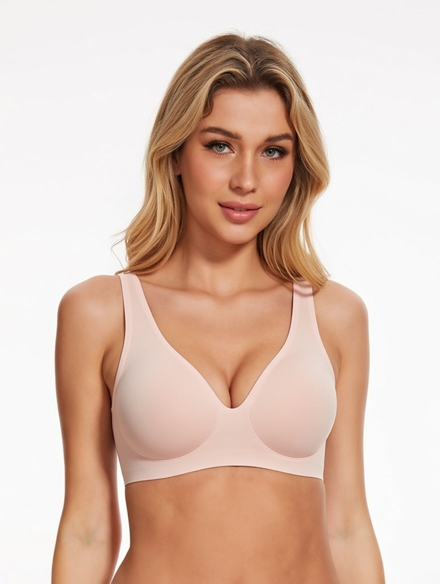 Deep V Push-Up Seamless Wireless Jelly Bra